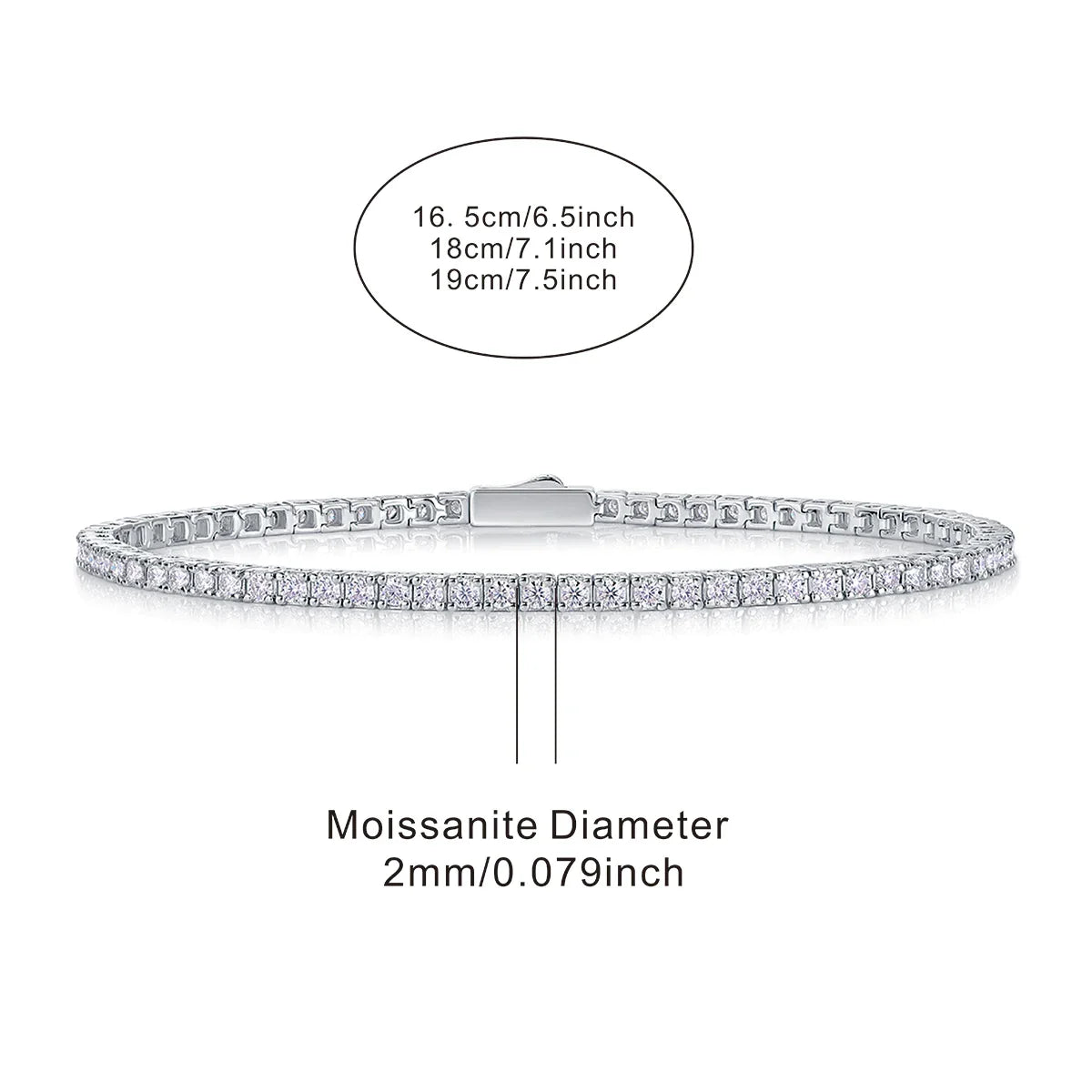 Elegant Moissanite Tennis Bracelet