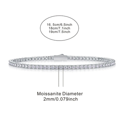 Elegant Moissanite Tennis Bracelet