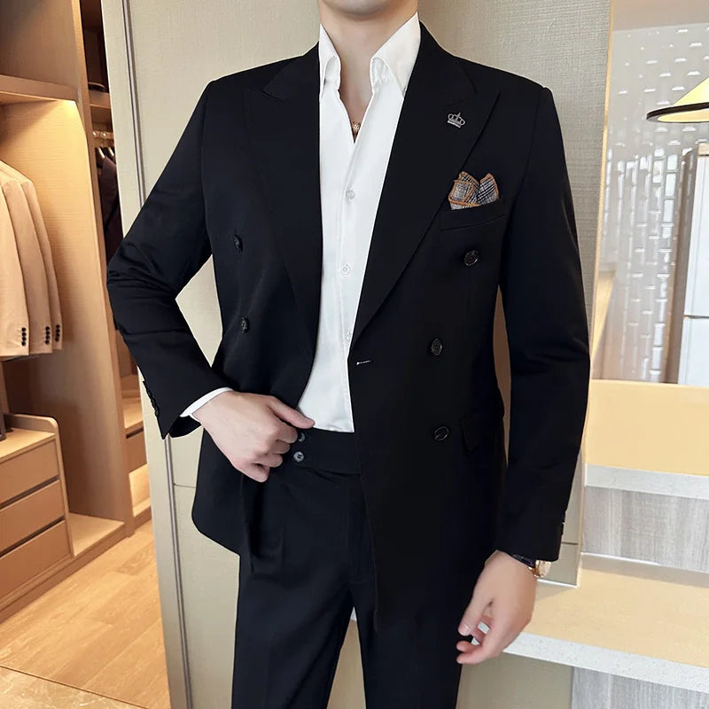 Italian Double-Breasted Luxury Tuxedo