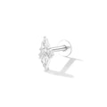 Geometric Pearl Zircon Studs