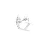 Geometric Pearl Zircon Studs