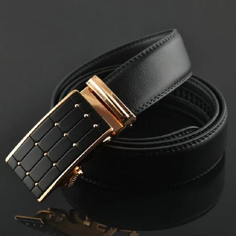Genuine leather automatic belt
