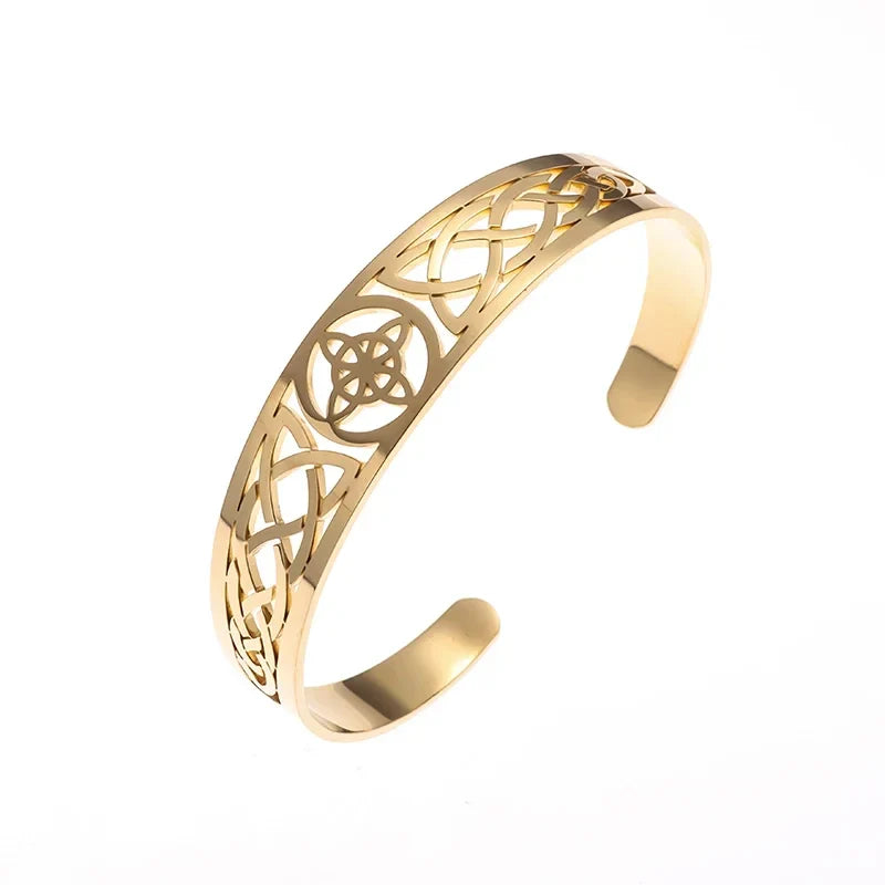 Retro Punk Koi Fish Engraved Bracelet