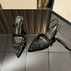 Slingback Pointed-Toe Pumps