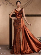 Ribbon-Splice Mermaid Dress