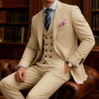 Three-Piece Double-Breasted Formal Tuxedo