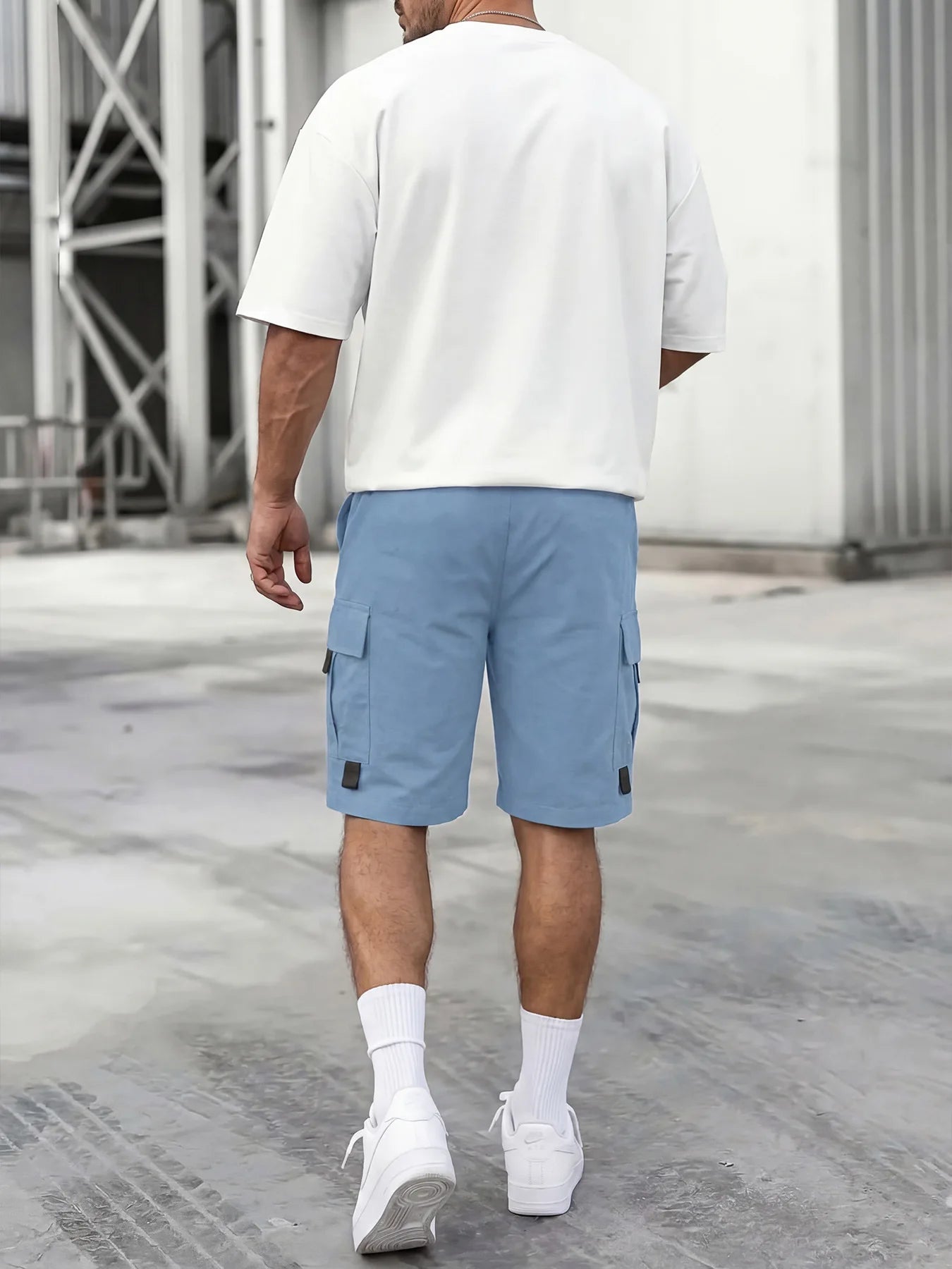 Flap Cargo Drawstring Shorts