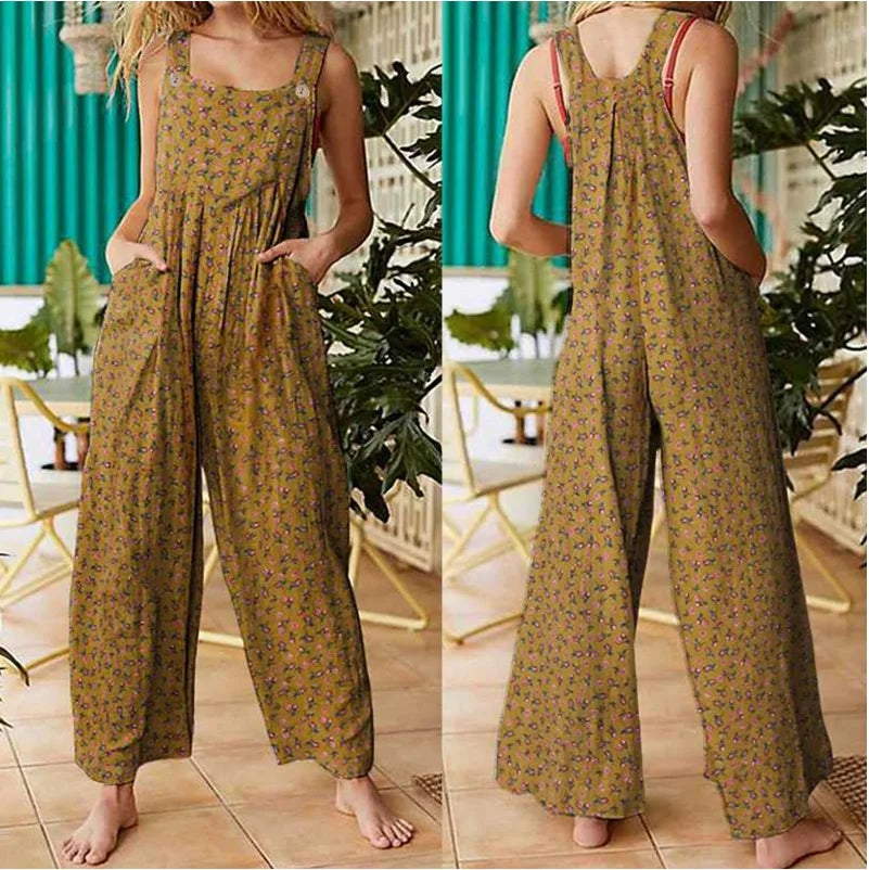 Floral Square Jumpsuit