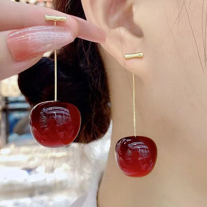 Lovely Red Cherry Earrings