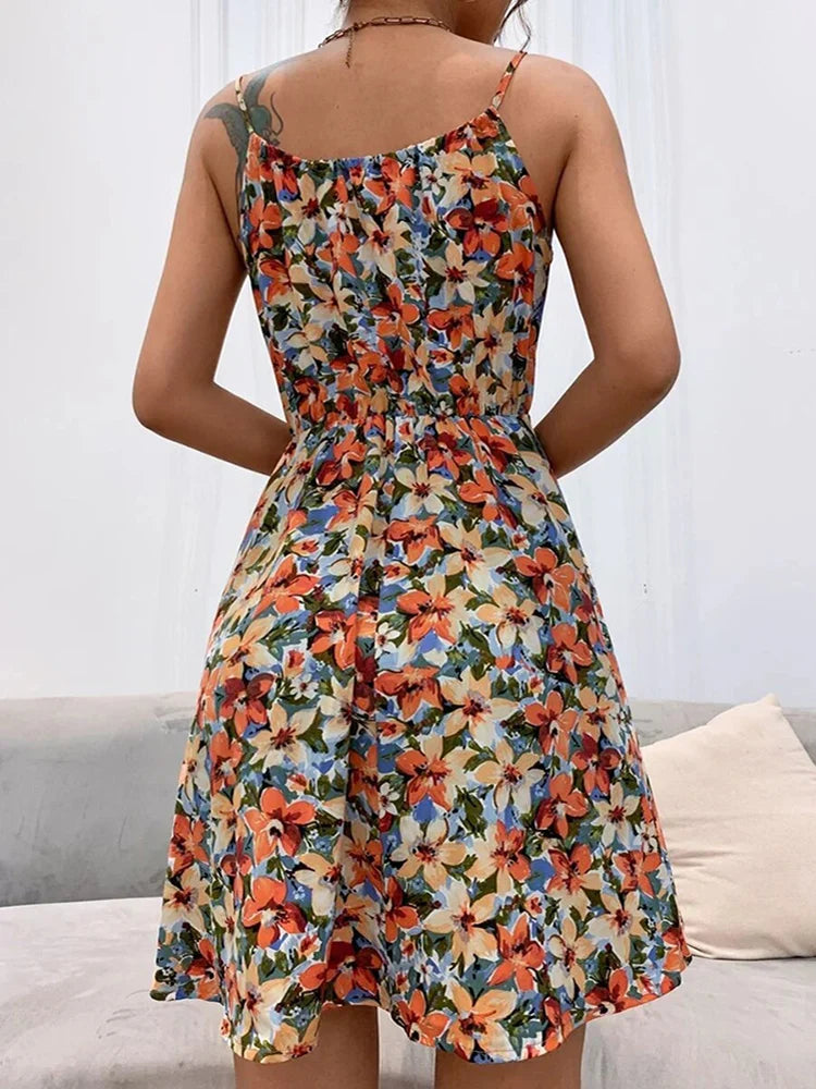 Lace-up Sleeveless Sundress