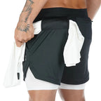 2-in-1 Camo Running Shorts