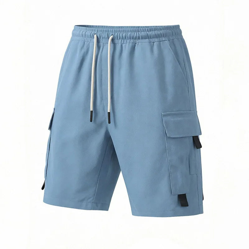 Flap Cargo Drawstring Shorts