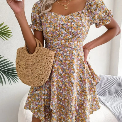 Summer Floral Swing Dress