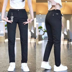 Slim Fit Mid-Rise Golf Trousers