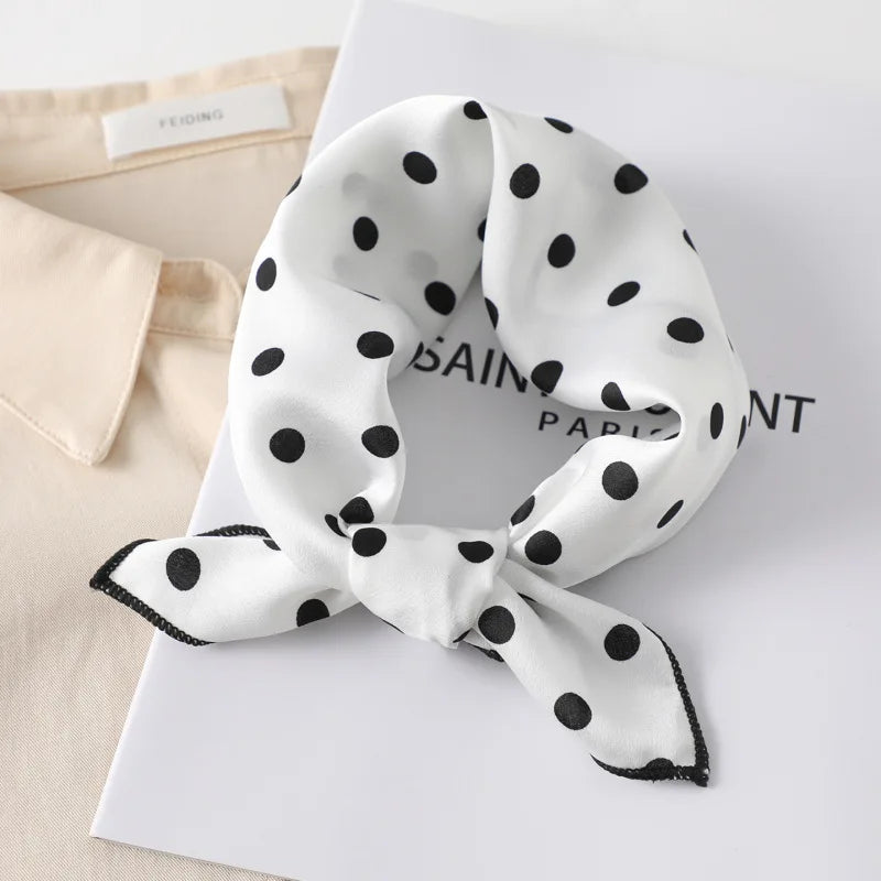Dot Print 50cm Square Scarf