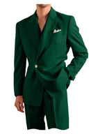 Linen Peak-Lapel One-Button Suit Set