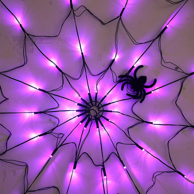 Glowing Spider Web Light Decor