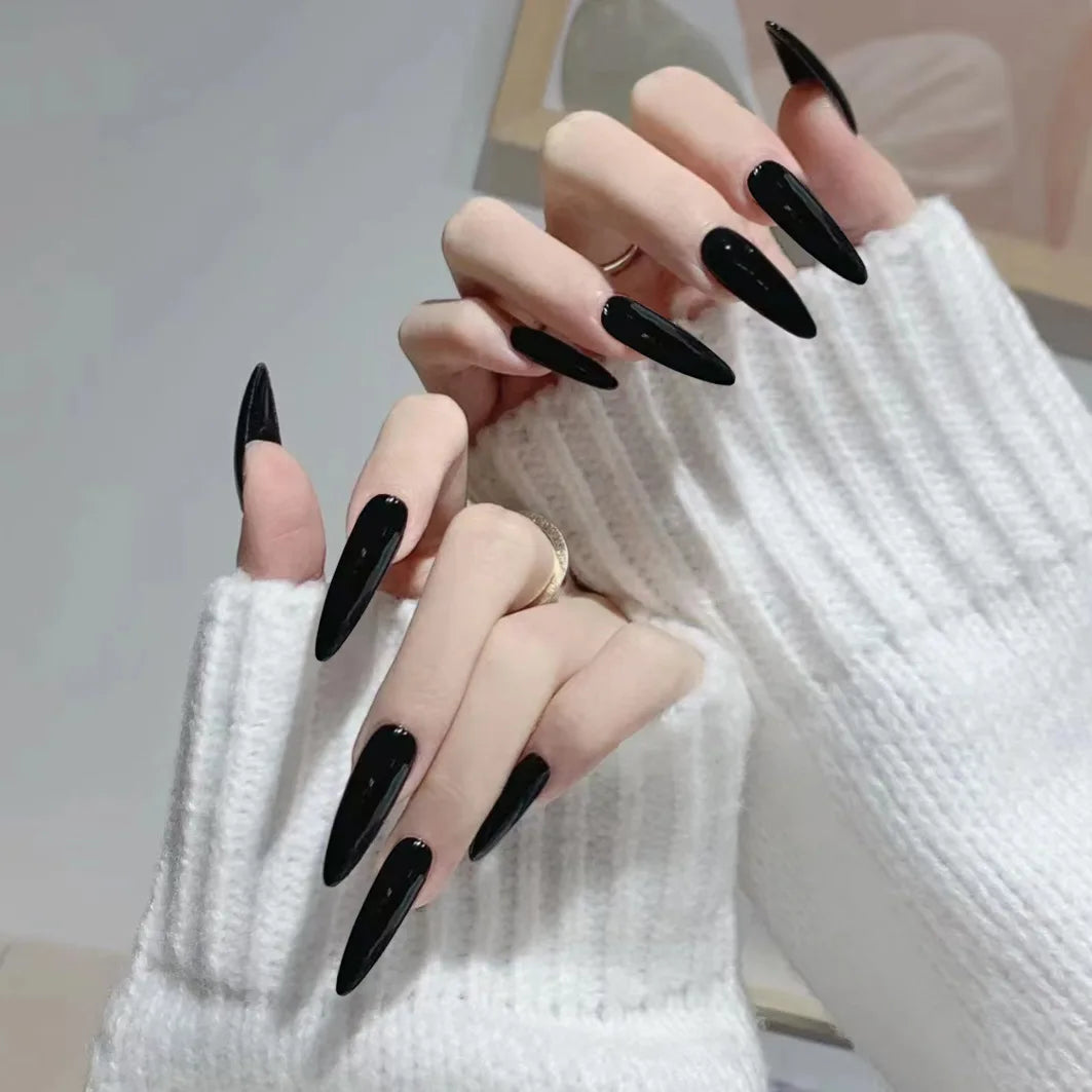 Leopard Print French False Nails