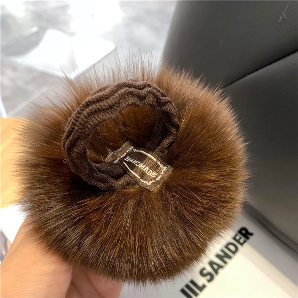 Fox Fur Hair Scrunchie