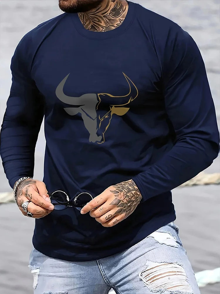 3D Print Casual Long Sleeve Tee