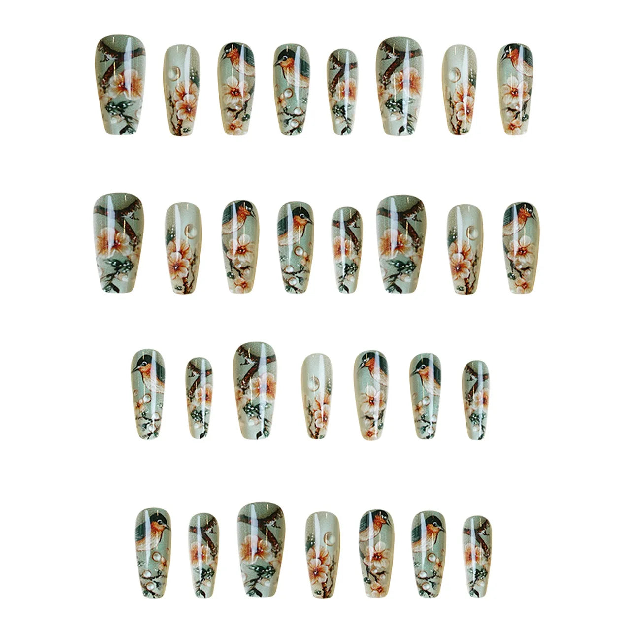 set Medium long fake nails