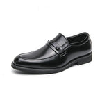Round-Toe Formal Leather Loafers