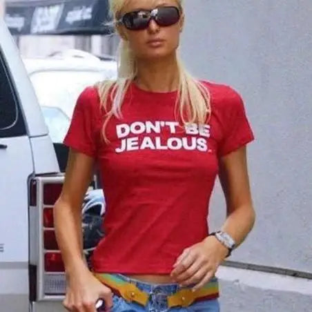 Y2K Slogan Graphic Print T-Shirt