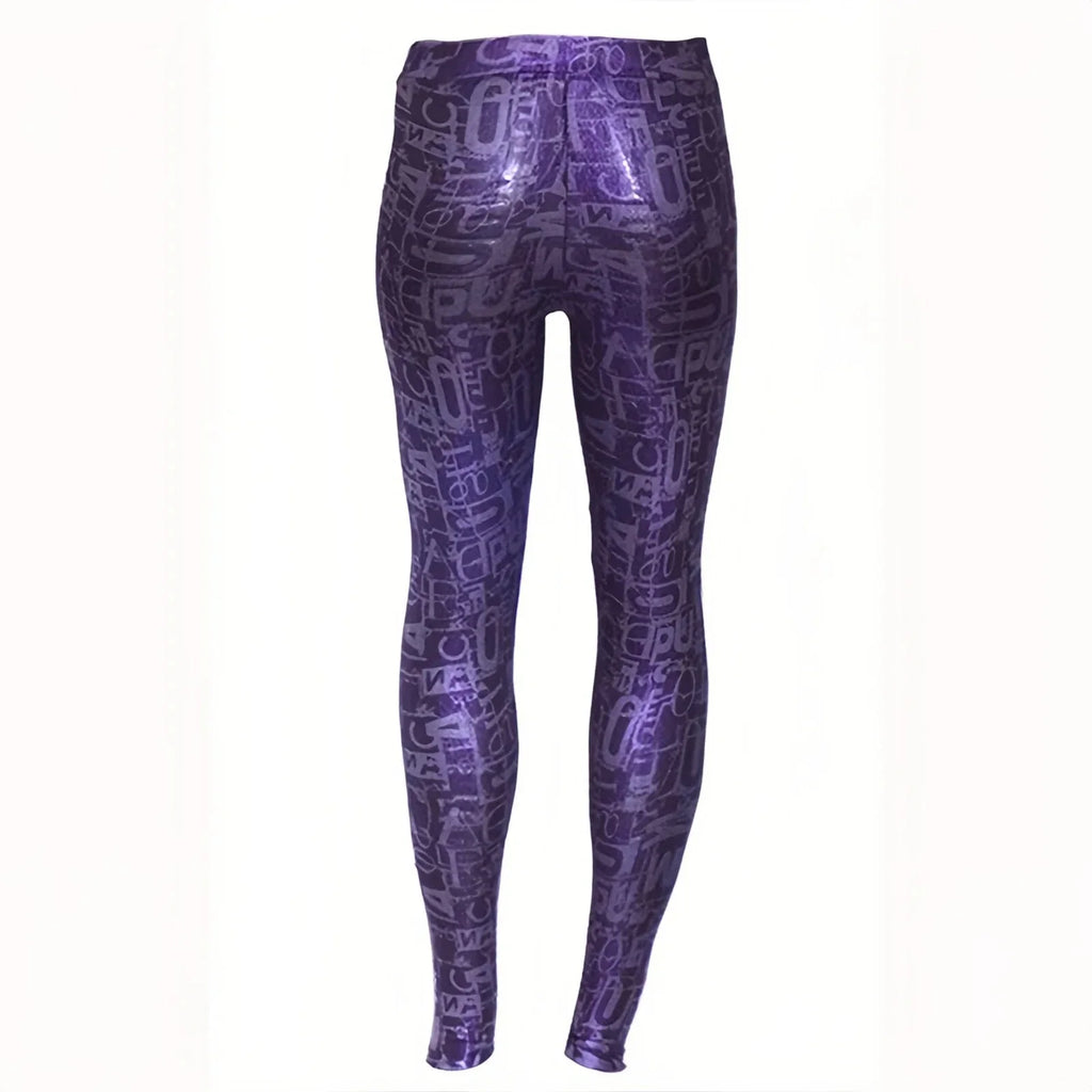 Shiny Metallic Pencil-Cut Leggings