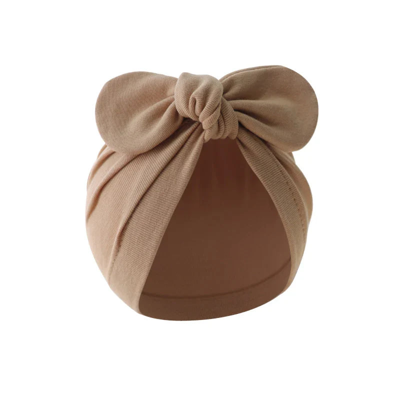 Newborn Solid Bow Beanie