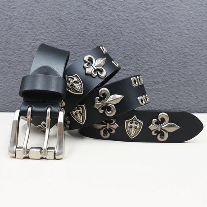 Heavy duty leather belt