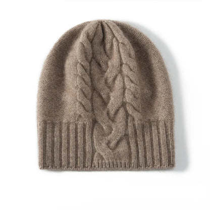 Twisted Flower Cashmere Beanie