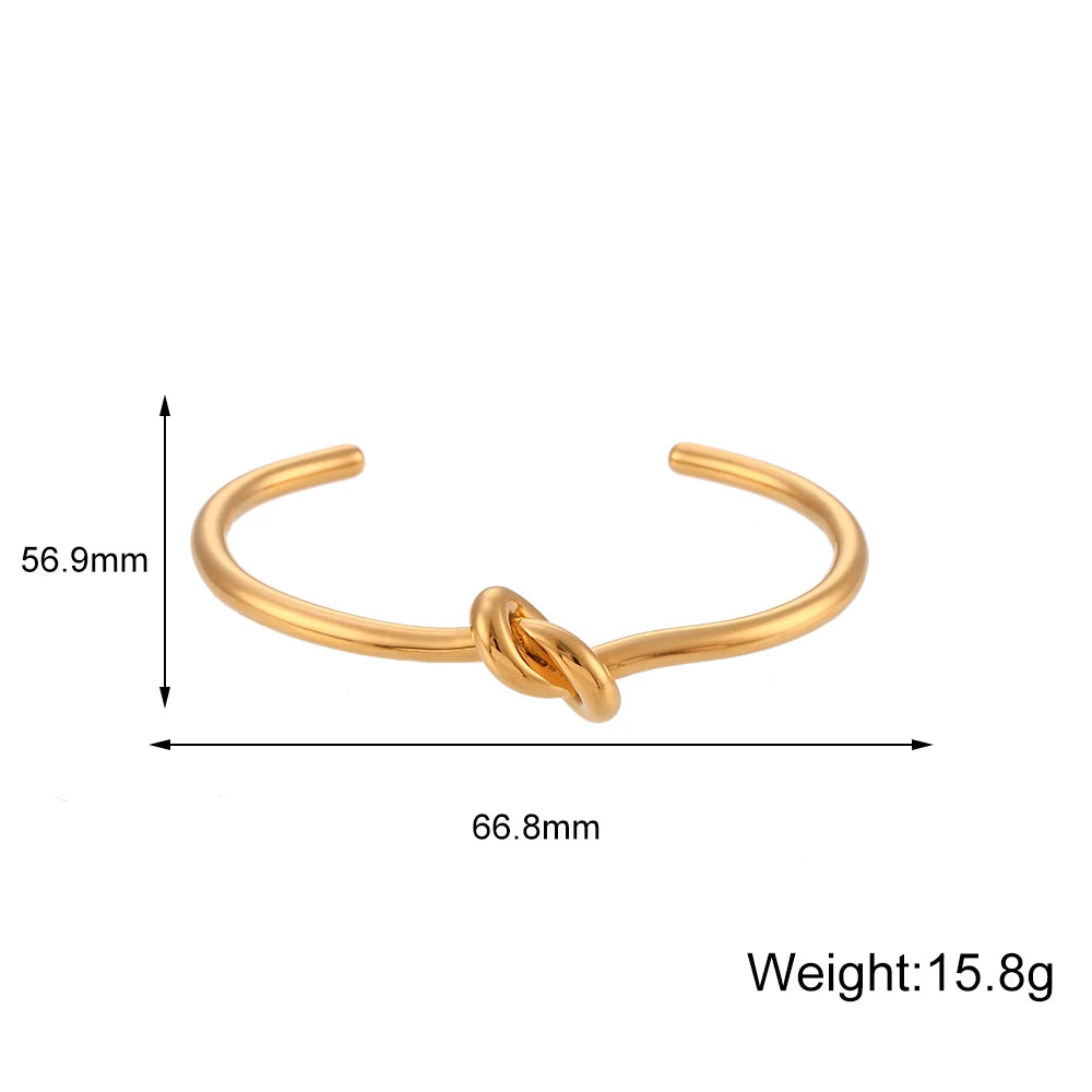 Round Gold Cuff Bracelet