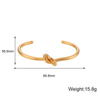 Round Gold Cuff Bracelet