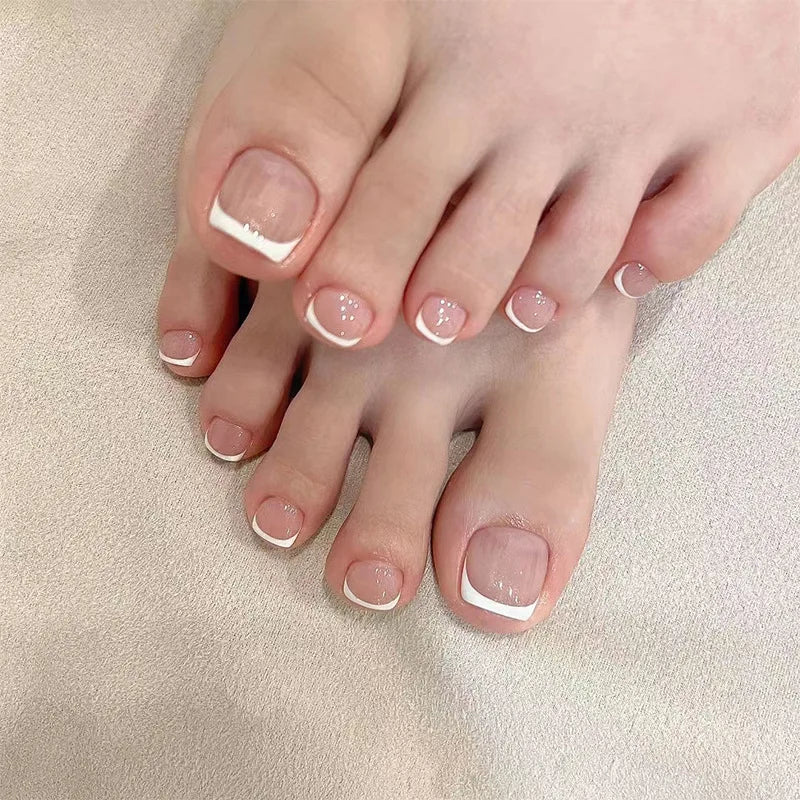 French False Toe Nails Heart