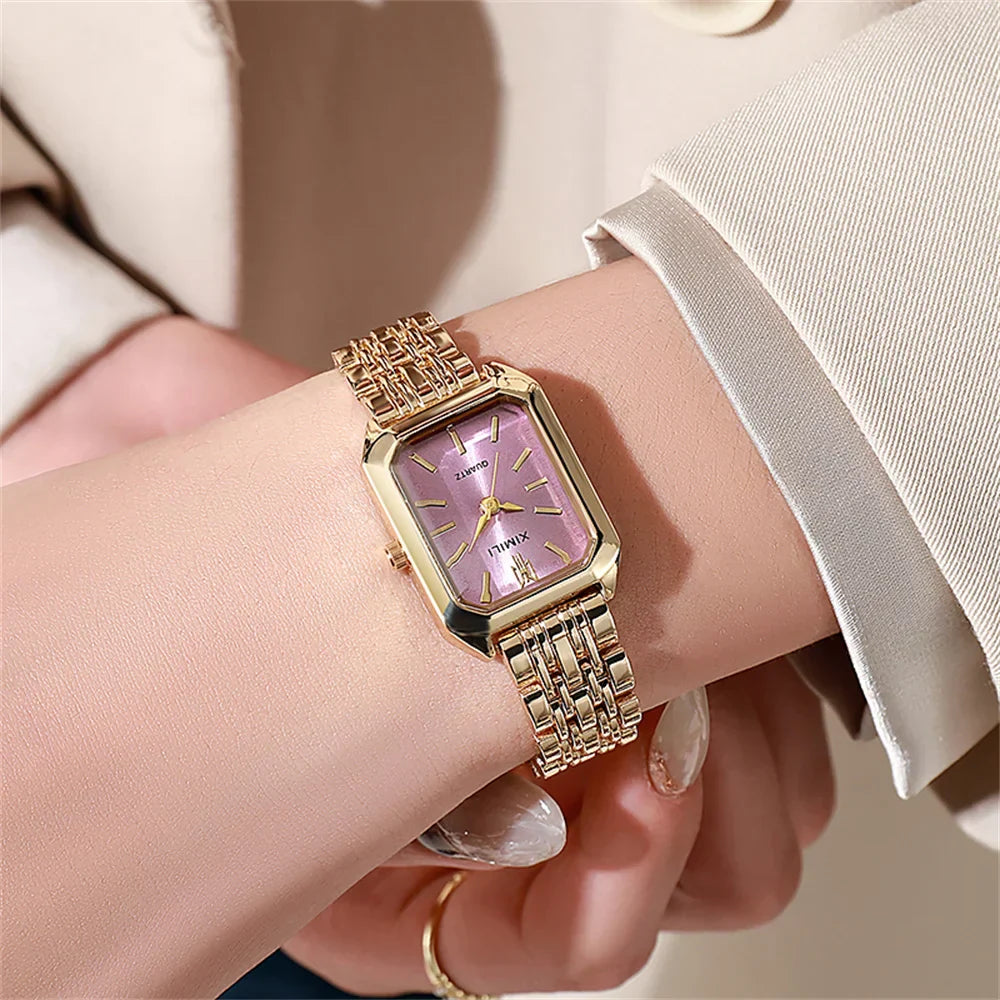 Gold plated quartz watch