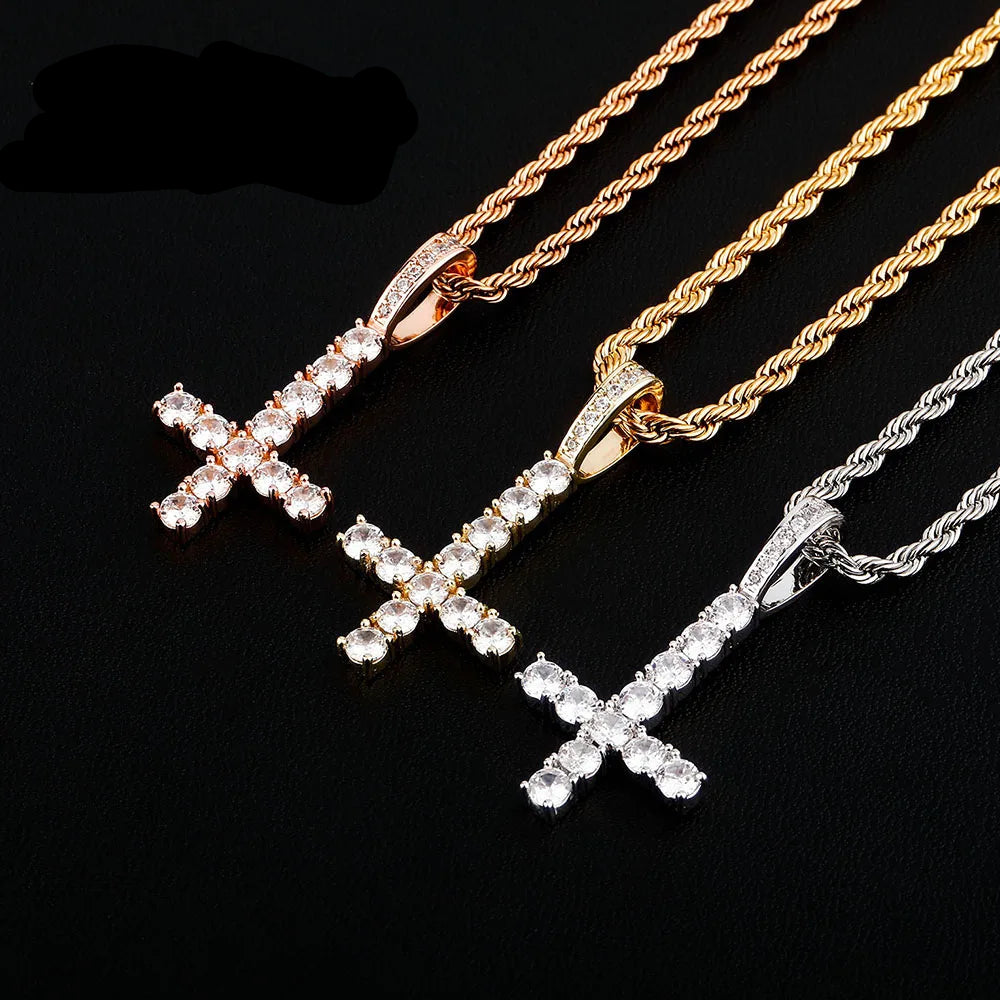 JINAO Iced Cross Necklace