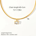 Zircon Geometric Pendant Necklace