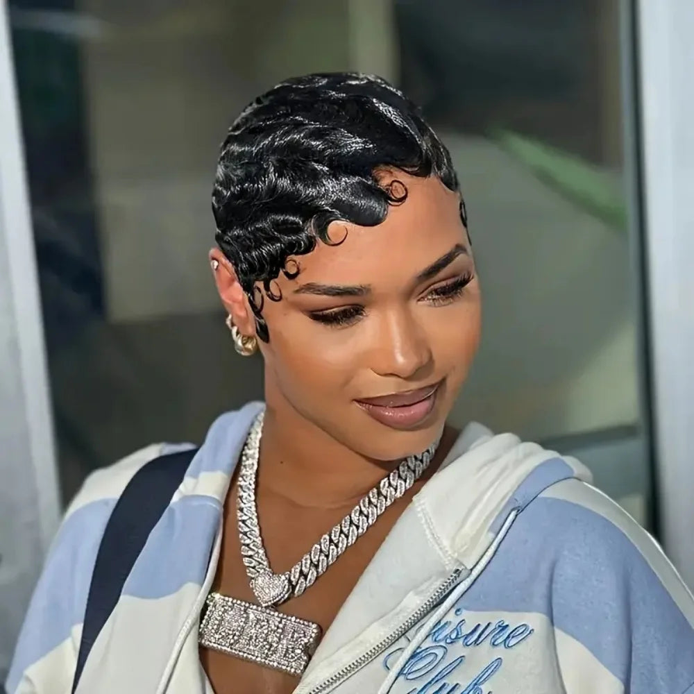 Women Pixie Cut Wig