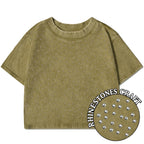 Knit Solid Crew Neck True-To-Size Fit Crop Top