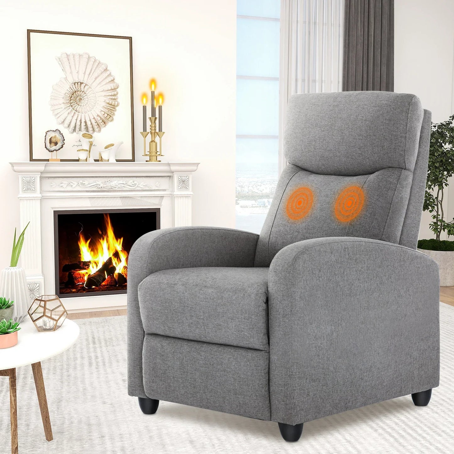 Modern Fabric Recliner Sofa