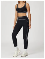 Knit Construction Sleeveless True-To-Size Fit Two-Piece Yoga Set