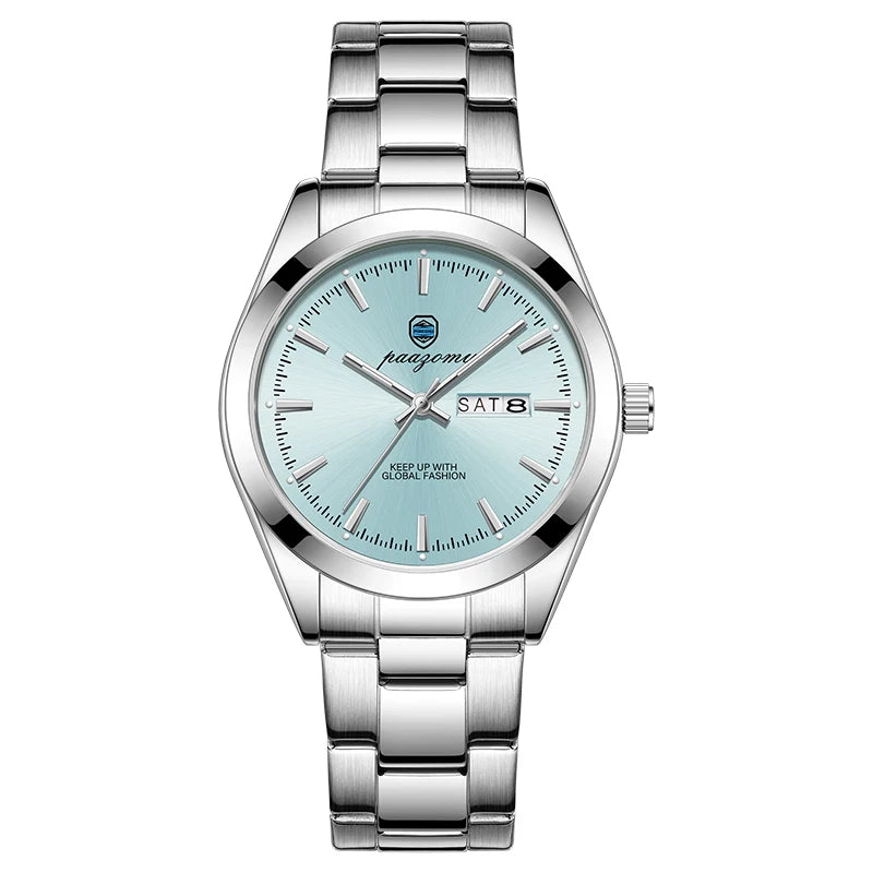 PAAZOMU Business Steel Quartz Watch