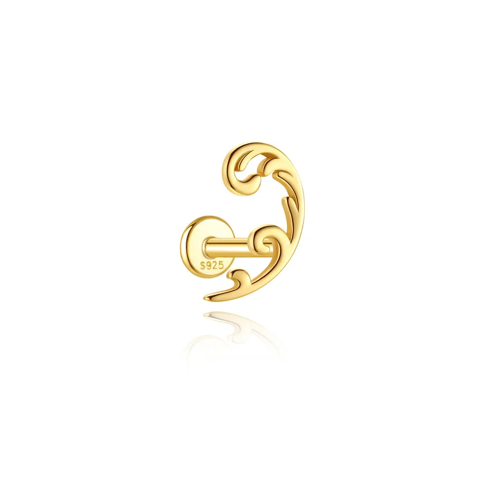 Gold Zircon Stud Earrings
