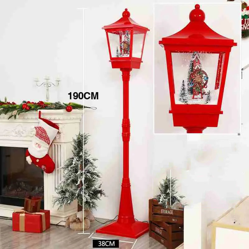 Christmas Music Snow Street Lights