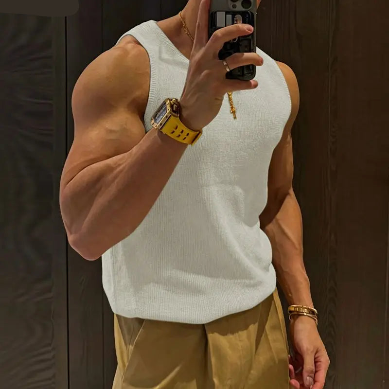 INCERUN Solid Streetwear Tank Top