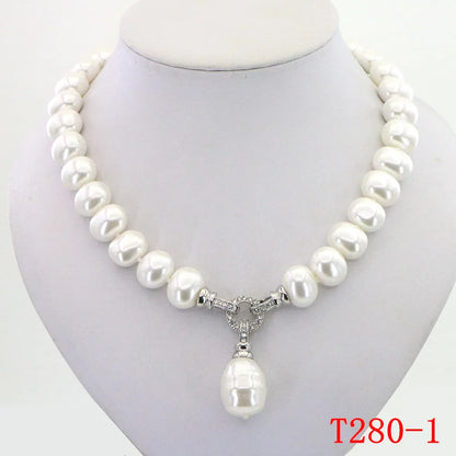 Marine Shell Pearl Necklace Women
