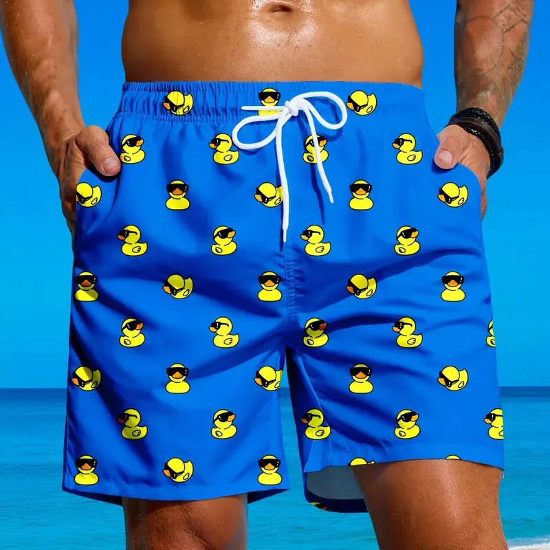 Funny Duck 3D Board Shorts