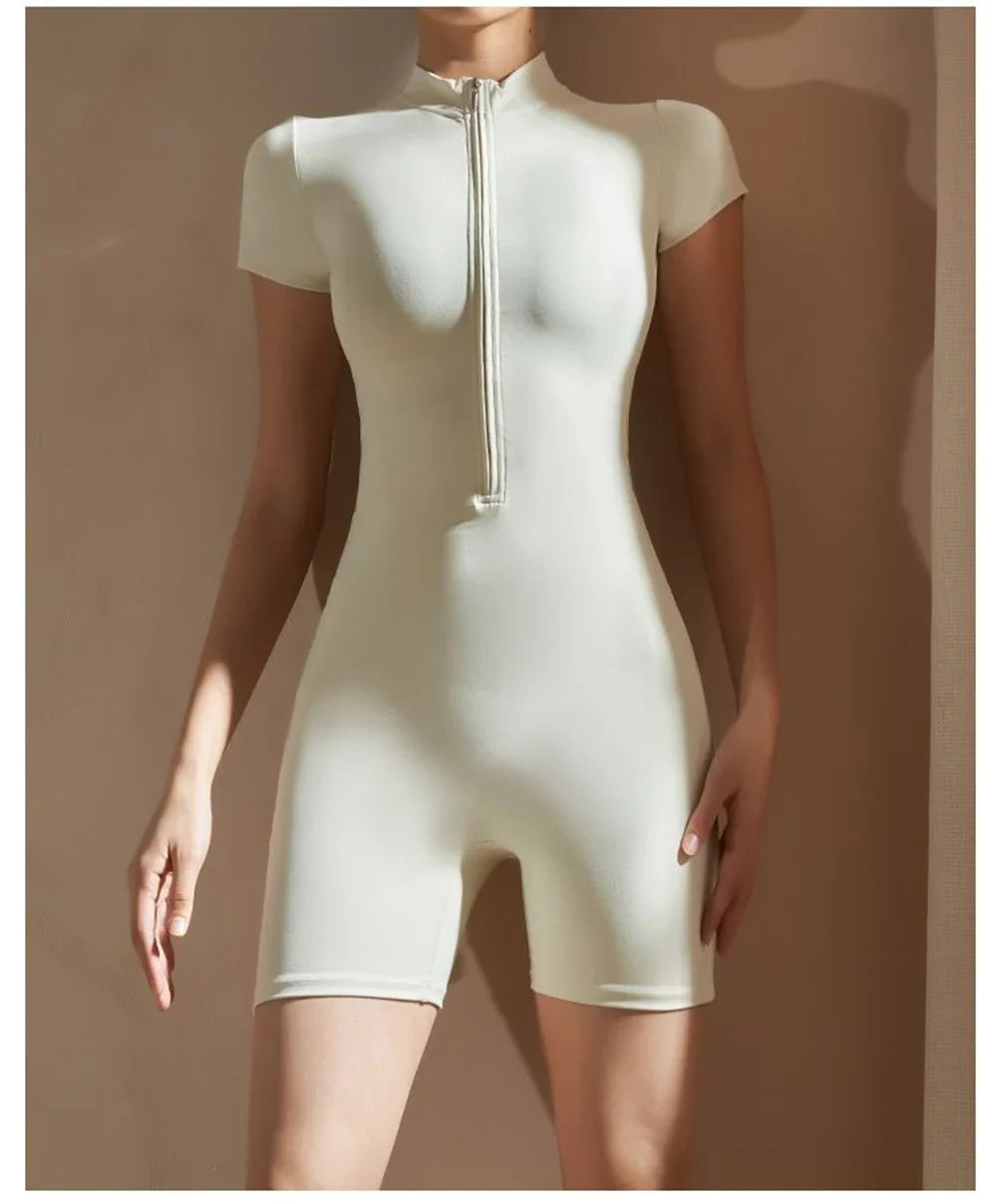 Women’s Short Sleeve Yoga Jumpsuit