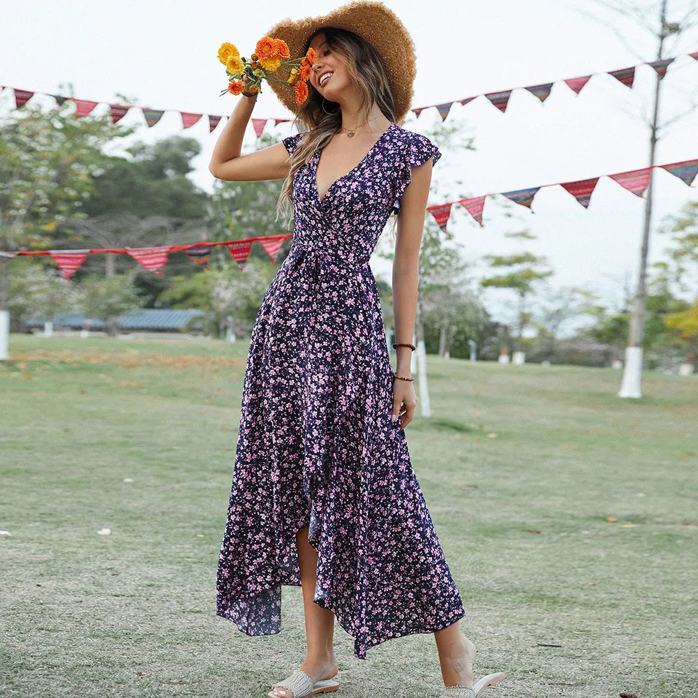 Bohemian Short-sleeve Dress