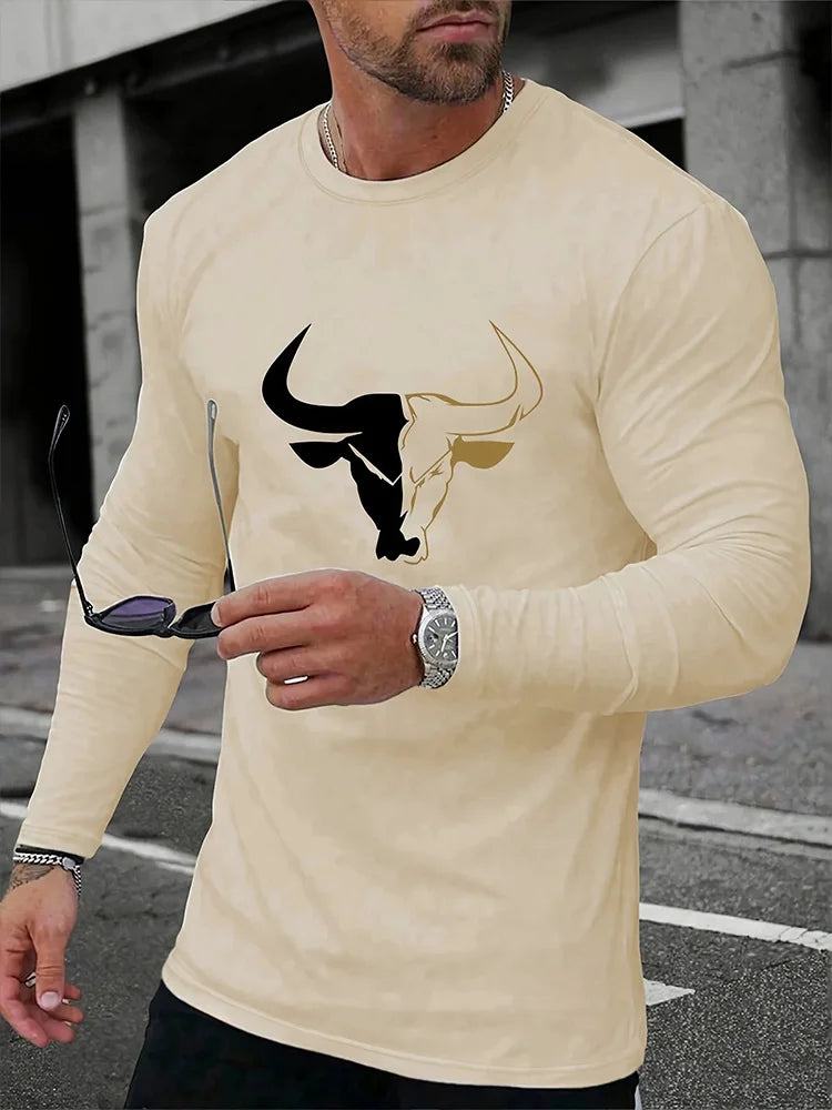 3D Print Casual Long Sleeve Tee